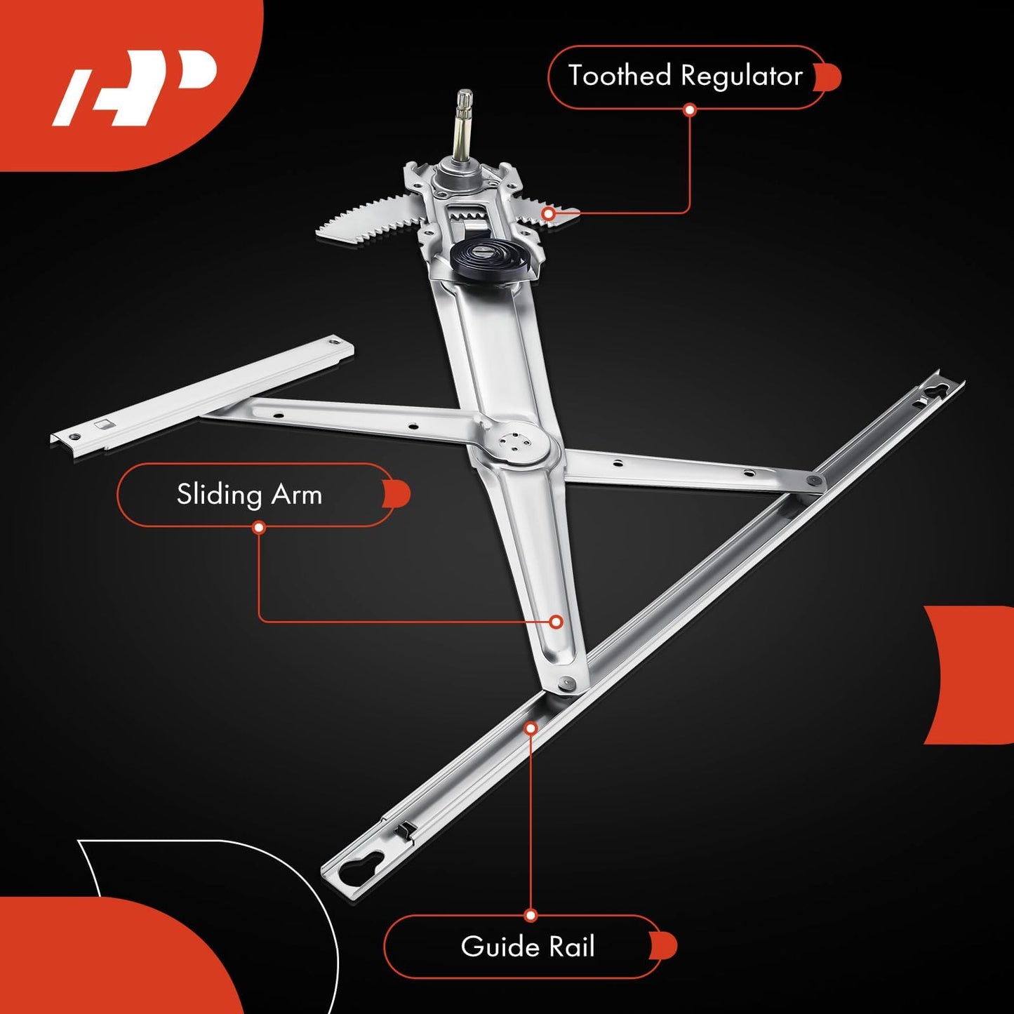 A-Premium Manual Window Regulator Without Motor Compatible with Honda Civic 1992-1995 Front Left Driver Side