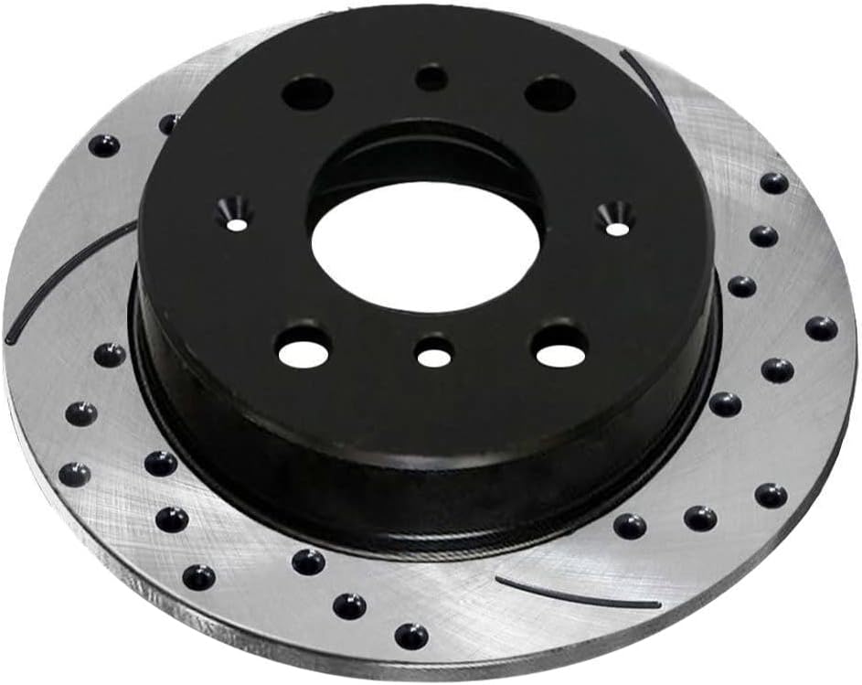 AutoShack Black Hat Drilled and Slotted Brake Rotors Front and Rear Brake Rotor Replacement Kit for 1990-2001 Acura Integra 1994-1997 Honda Civic del Sol 2000 Civic 1.5L 1.6L 1.7L 1.8L PR4297-41151PR
