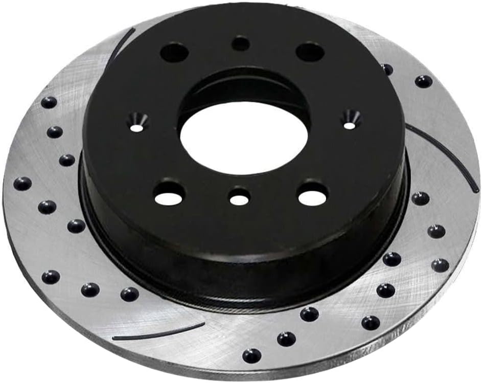 AutoShack Black Hat Drilled and Slotted Brake Rotors Front and Rear Brake Rotor Replacement Kit for 1990-2001 Acura Integra 1994-1997 Honda Civic del Sol 2000 Civic 1.5L 1.6L 1.7L 1.8L PR4297-41151PR