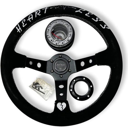 6-Bolt Racing Steering Wheel + Hub Adapter Boss Kit for Honda Civic, Del Sol, Integra