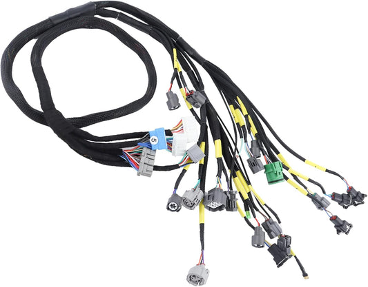 Engine Wiring Harness Compatible with Honda Civic Integra B16 B18 D16 OBD1 Budget D & B-Series Tucked CNCH-OBD1-1